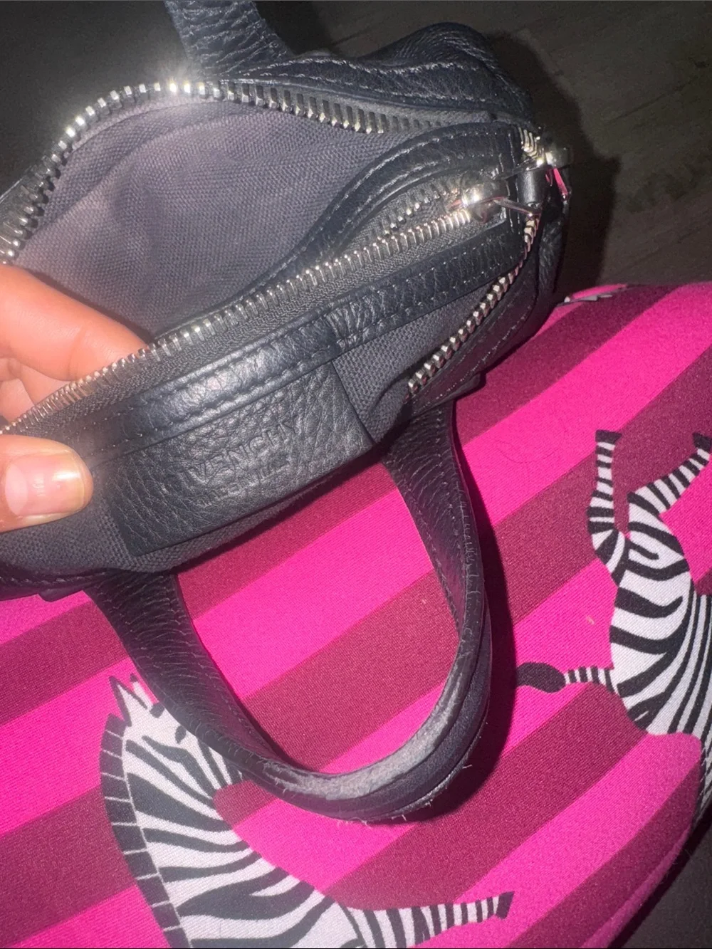 Givenchy Black Pebbled Leather Satchel